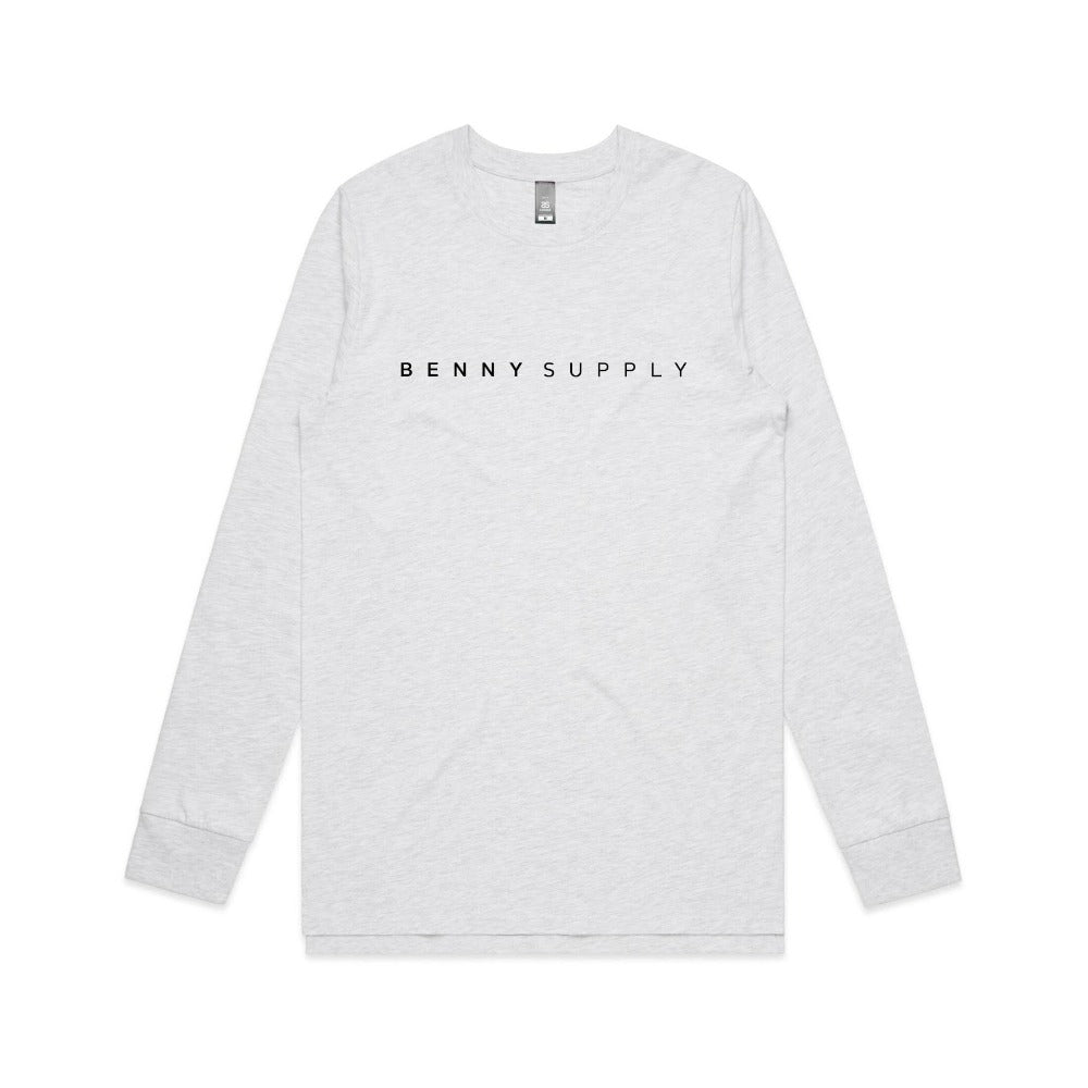 Unisex Supply Long Sleeve Tee - White Marle