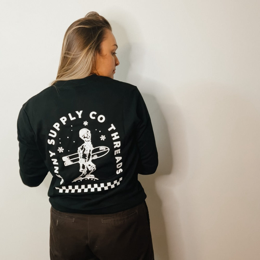 Unisex Lenny Long Sleeve Tee - Black