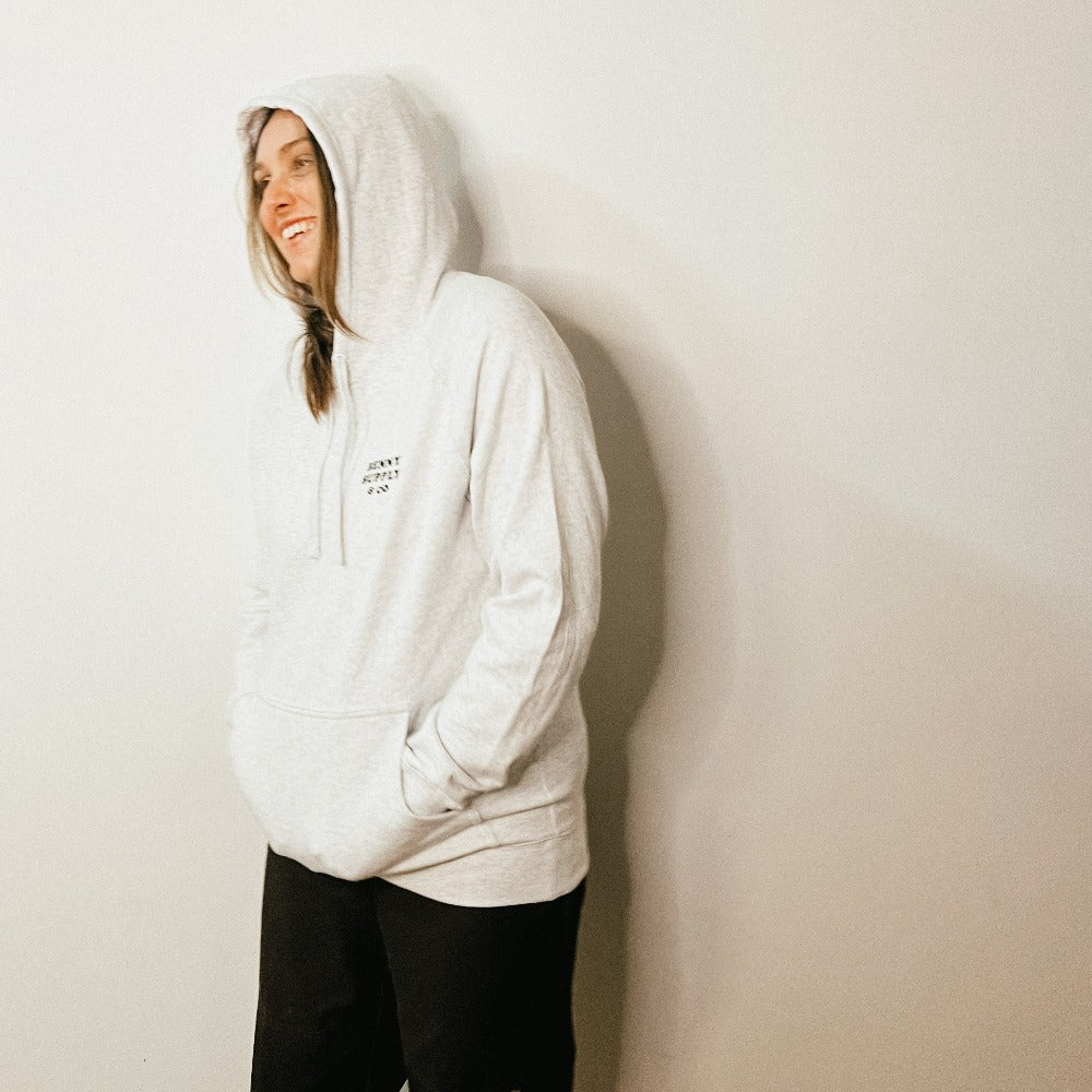 Unisex Benny Hood - White Marle