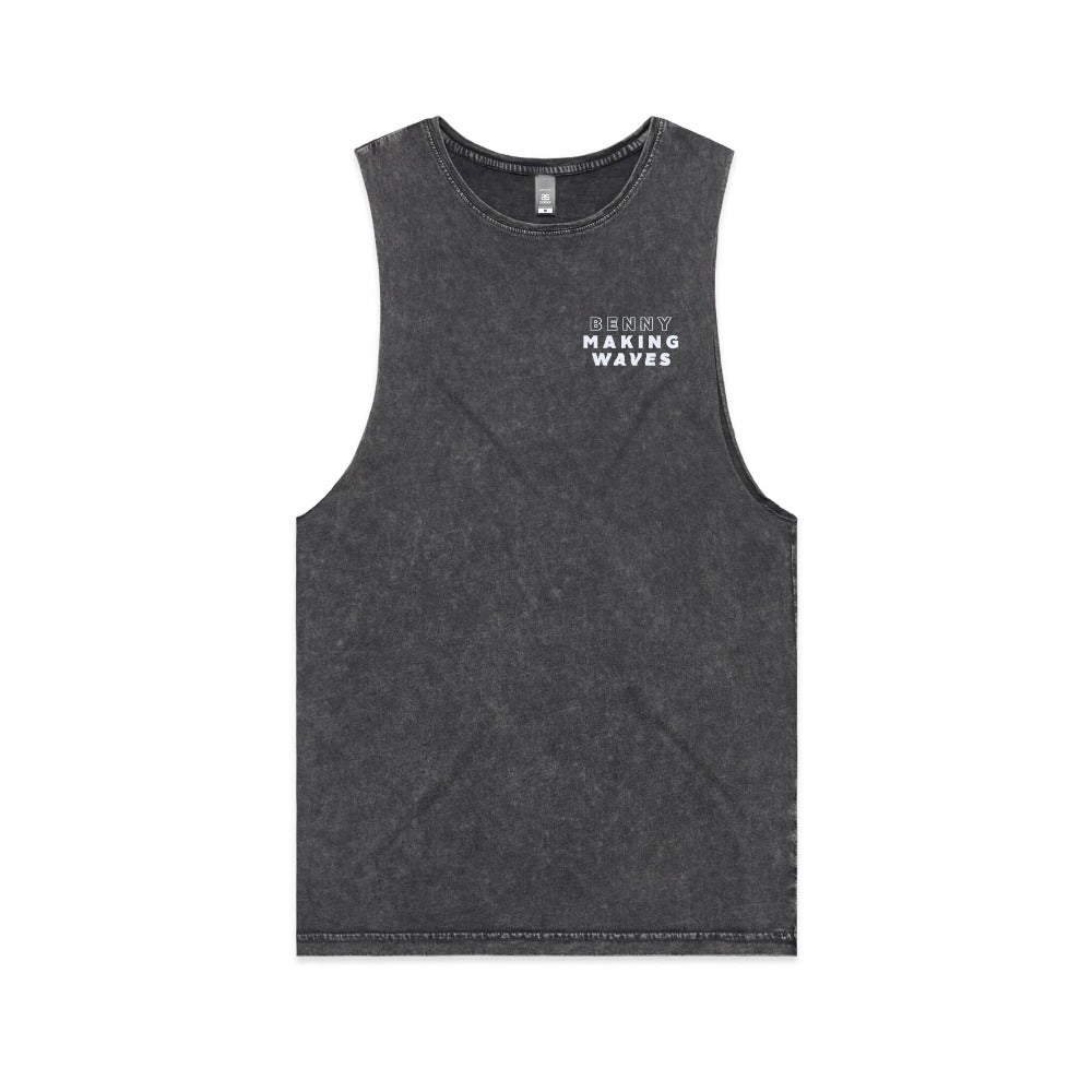 Unisex Making Waves Tank - Stonewash Black