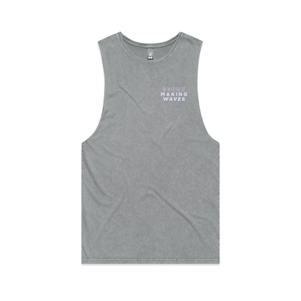 Unisex Making Waves Tank - Stonewash Ash
