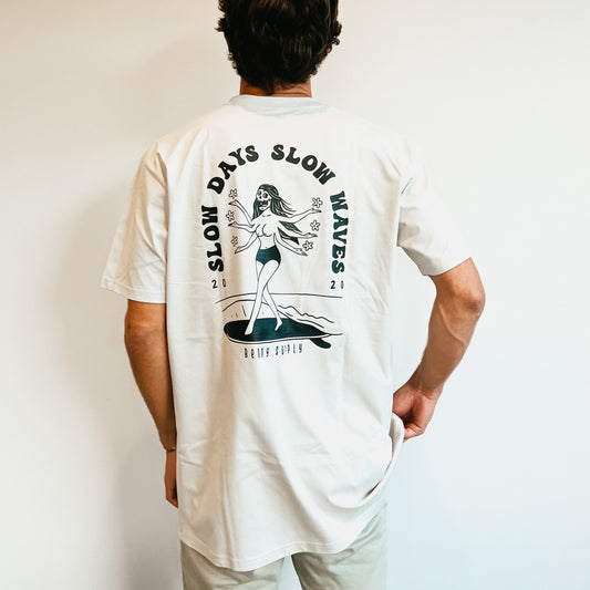 Unisex Slow Days Tee - Bone