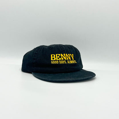Kids Good Days 6 Panel Cap - Black