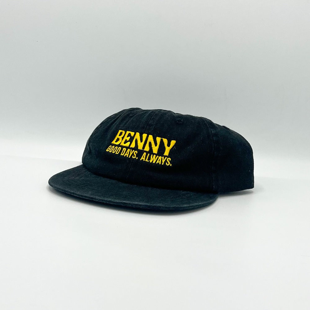 Kids Good Days 6 Panel Cap - Black