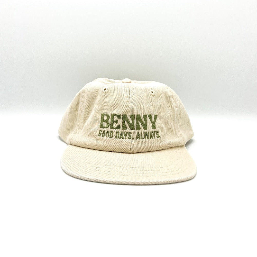 Good Days 6 Panel Cap - Beige/Olive