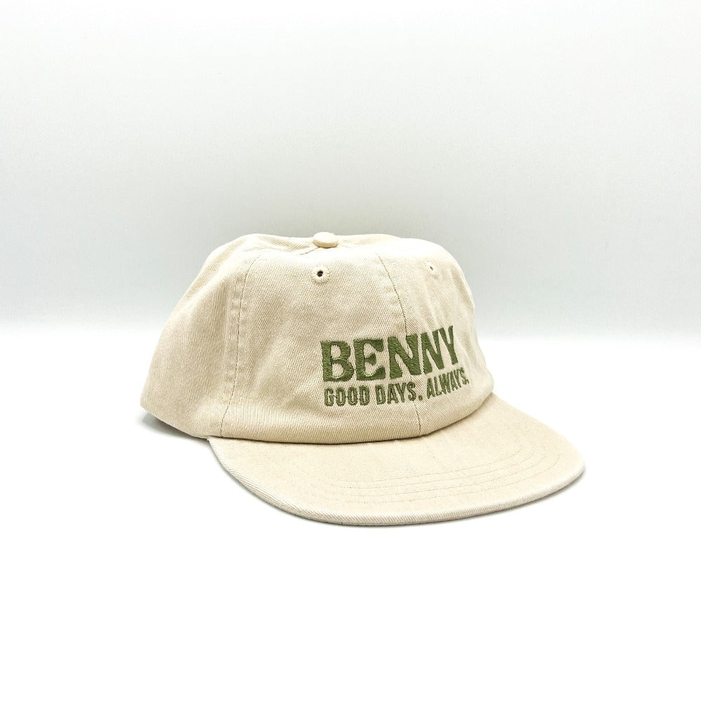 Good Days 6 Panel Cap - Beige/Olive