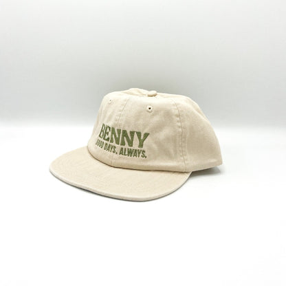 Good Days 6 Panel Cap - Beige/Olive