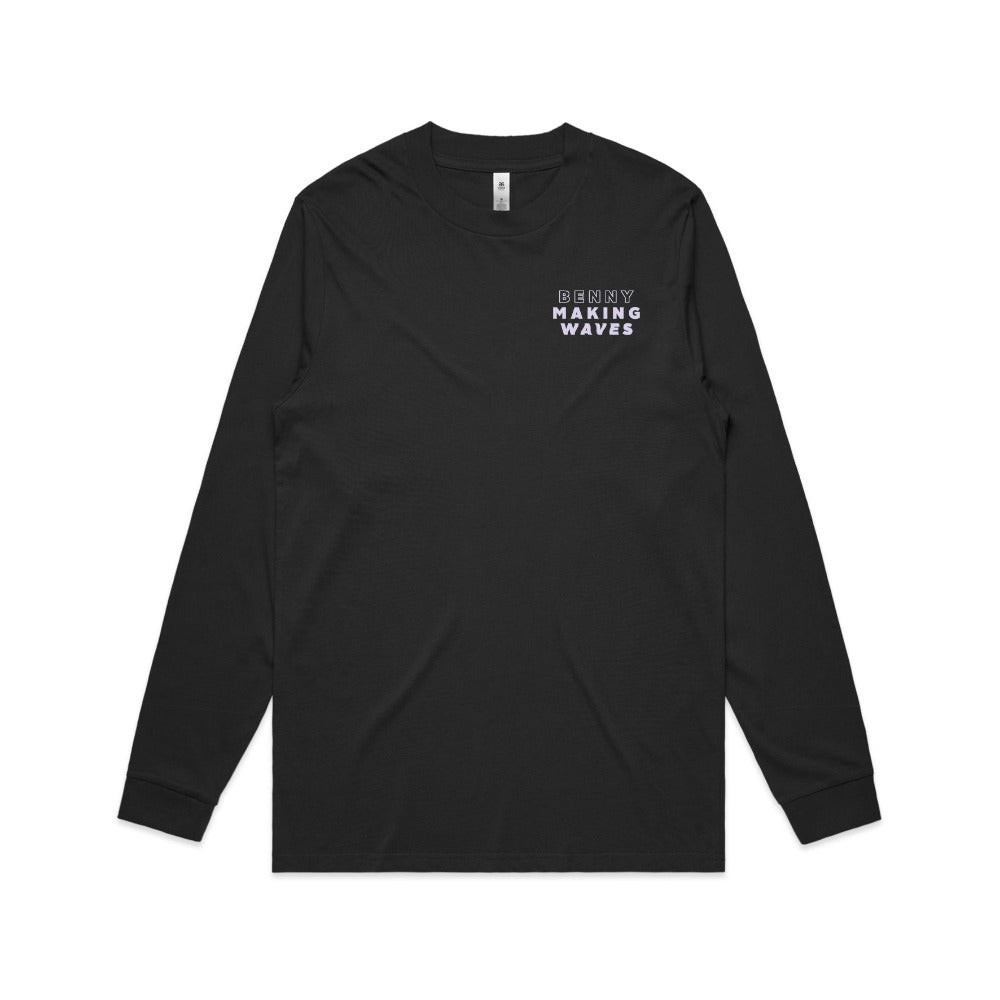 Unisex Making Waves Long Sleeve Tee - Black