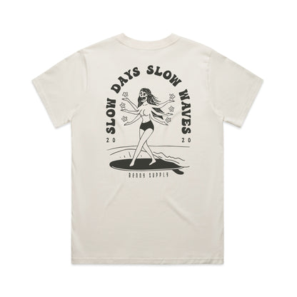 Womens Slow Days Tee - Bone