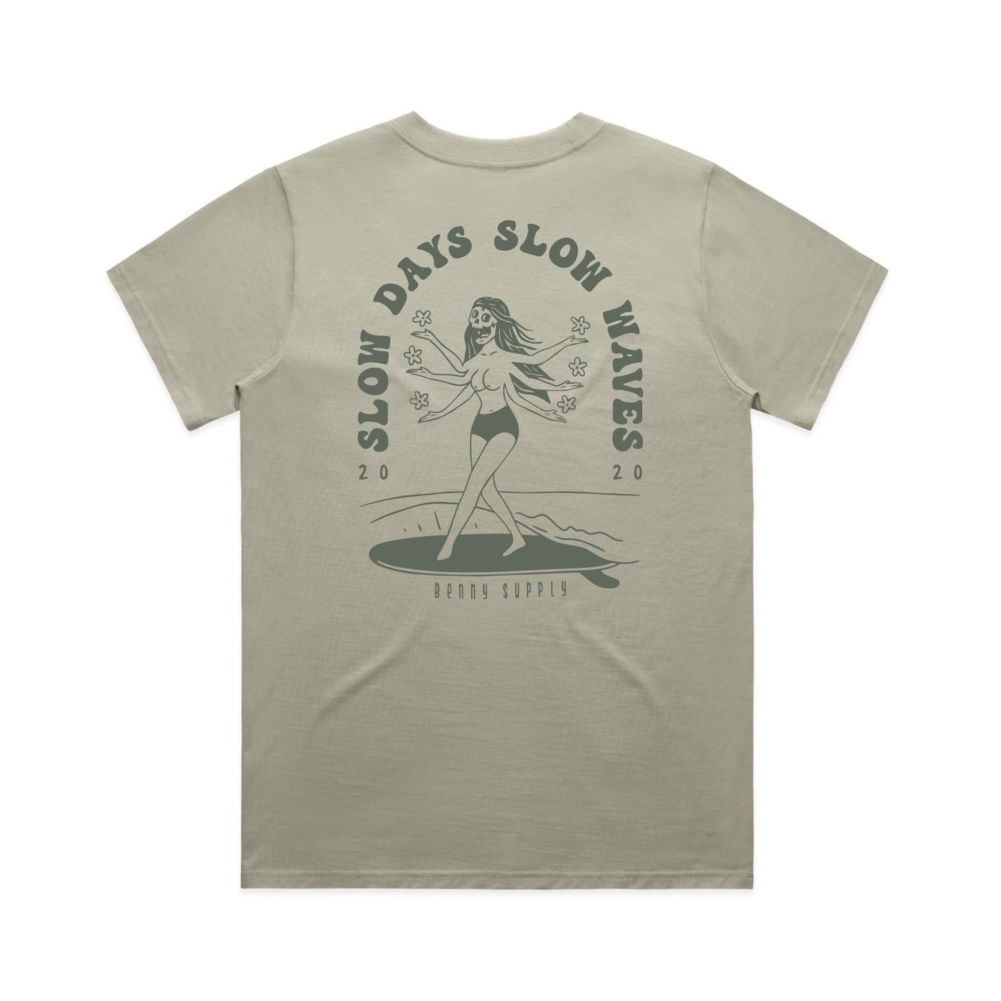 Womens Slow Days Tee - Eucalyptus