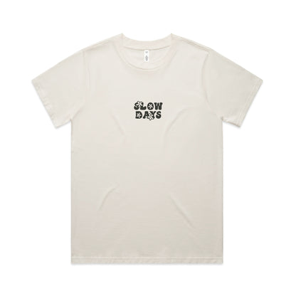 Womens Slow Days Tee - Bone