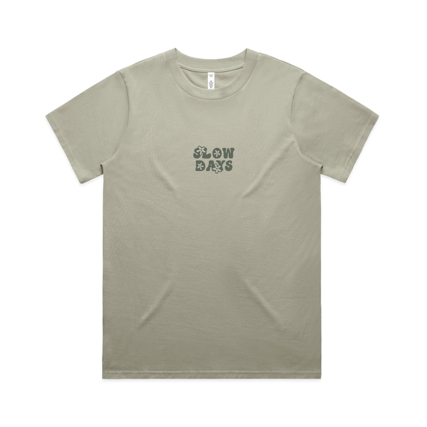 Womens Slow Days Tee - Eucalyptus